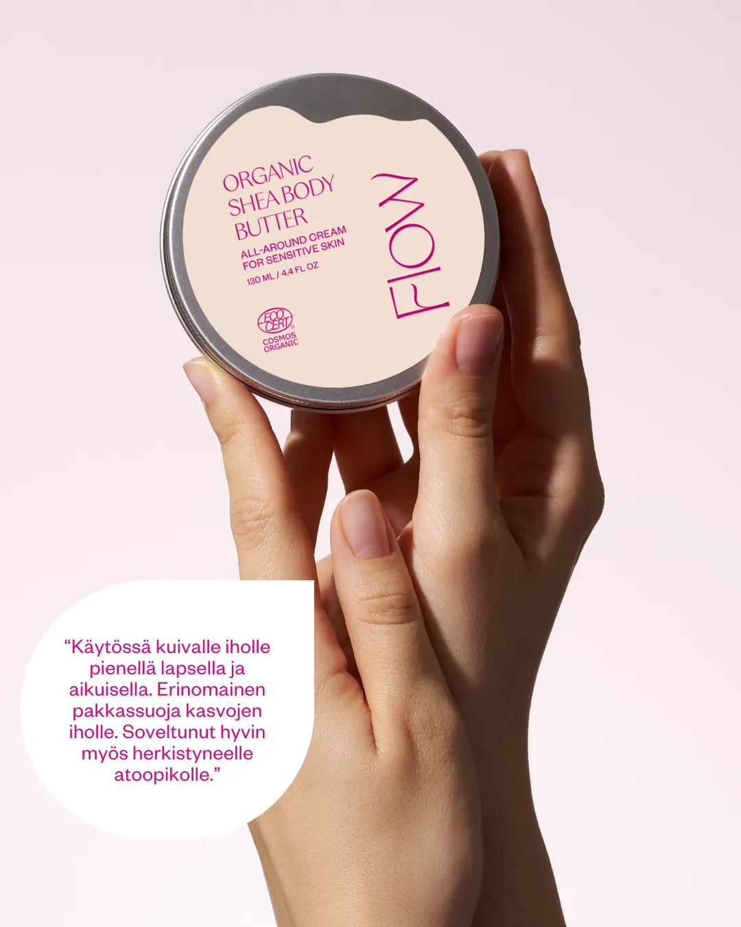 100% Organic Shea Body Butter Cosmos Organic for sensitive and dry skin