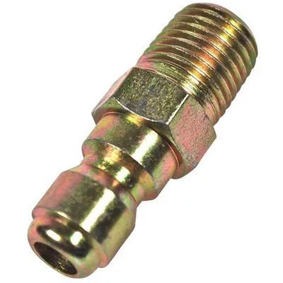1/4 Free Flow Male Quick Connect Steel/Zinc MPT
