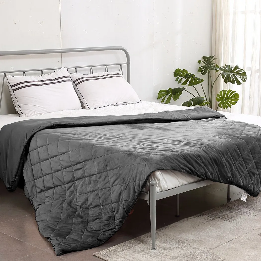198x122cm Anti Anxiety Weighted Blanket Cover Polyester Cover Only Grey