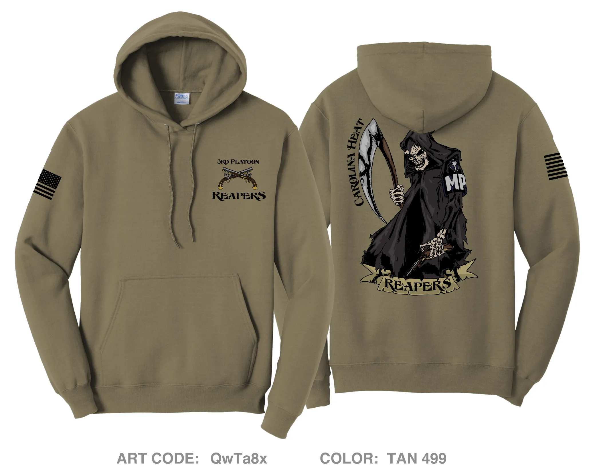 3rd Platoon (Reapers) Comfort Unisex Hooded Sweatshirt - QwTa8x
