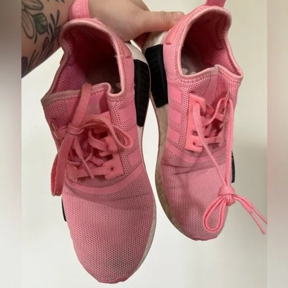 Adidas Originals NMD R1 Boost Sneaker Athletic Pink Breathable Girls Youth 6