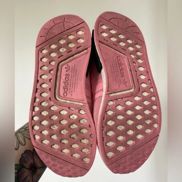 Adidas Originals NMD R1 Boost Sneaker Athletic Pink Breathable Girls Youth 6