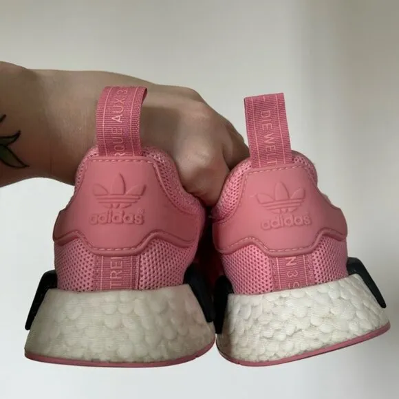 Adidas Originals NMD R1 Boost Sneaker Athletic Pink Breathable Girls Youth 6