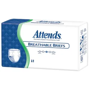 Attends BRB40 Breathable Adult Briefs, Heavy Abs, X-Large 58-63, PK/20