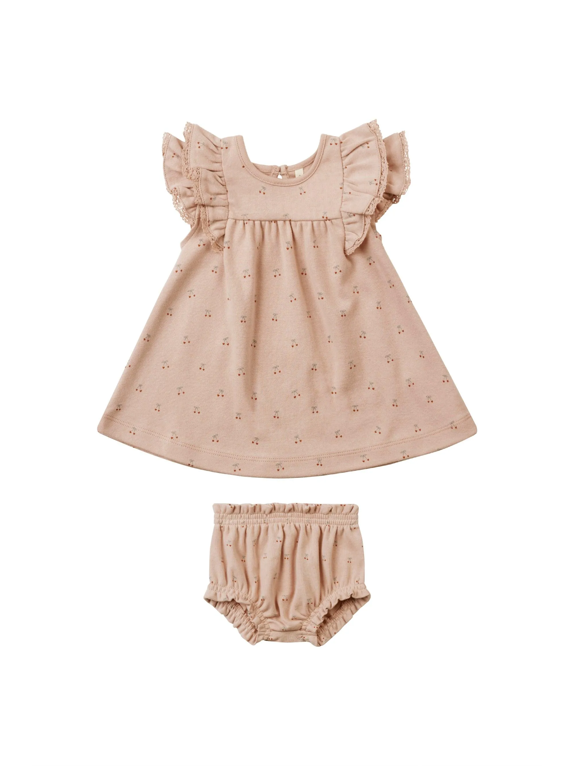 Baby Dress | Cherries Flutter Dress | Quincy Mae