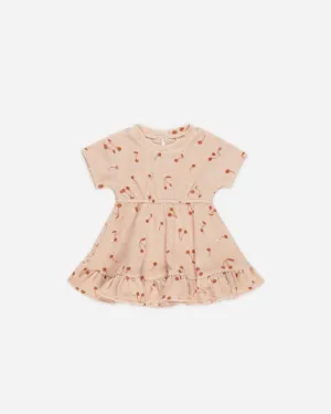 Baby Girl Dresses | Terry Dress- Cherries | Quincy Mae