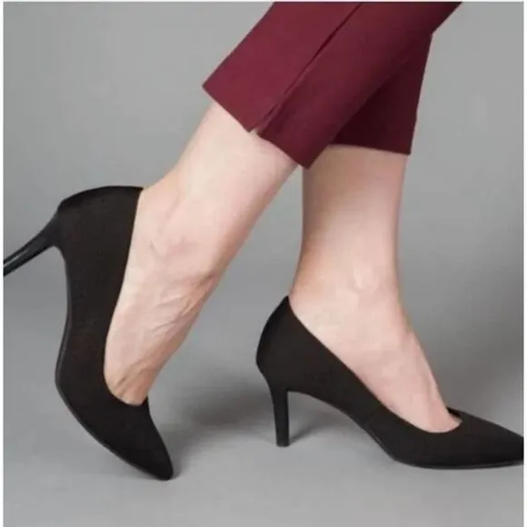 Betabrand Comfort Mile Marker Heels Black Grey Womens Size 9