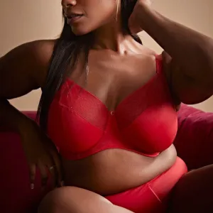 Bliss Full Cup Bra In Salsa Red - Sculptresse