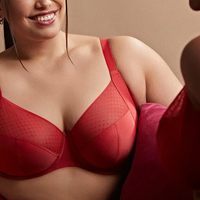 Bliss Full Cup Bra In Salsa Red - Sculptresse