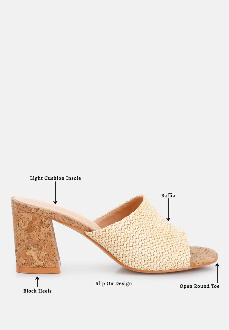 Block Heel Slip On Sandals By Ruw