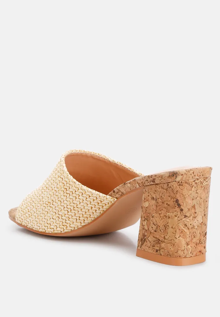 Block Heel Slip On Sandals By Ruw