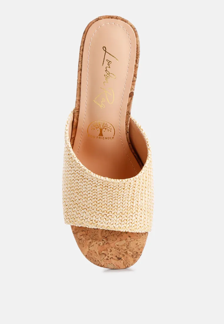 Block Heel Slip On Sandals By Ruw