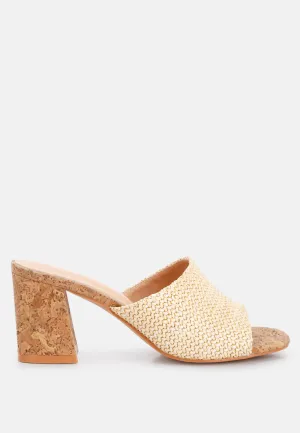 Block Heel Slip On Sandals By Ruw