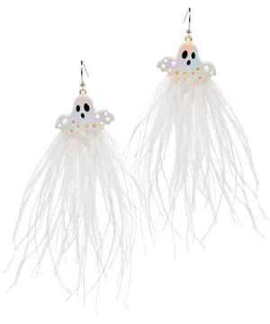 Boo Iridescent Ghosts With Feathers