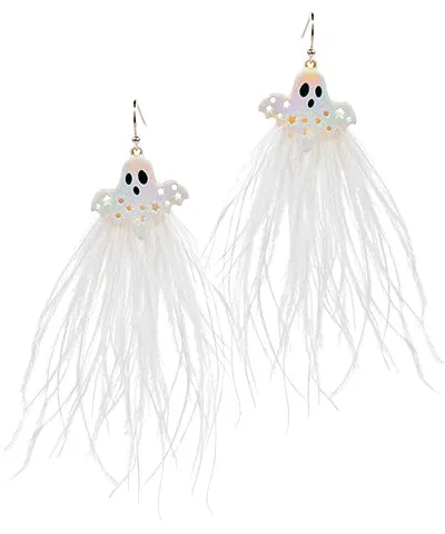 Boo Iridescent Ghosts With Feathers