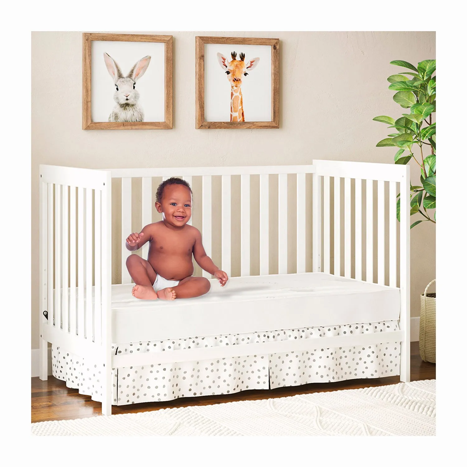Boobeyeh tencel crib mattress cover - waterproof, breathable, for infants