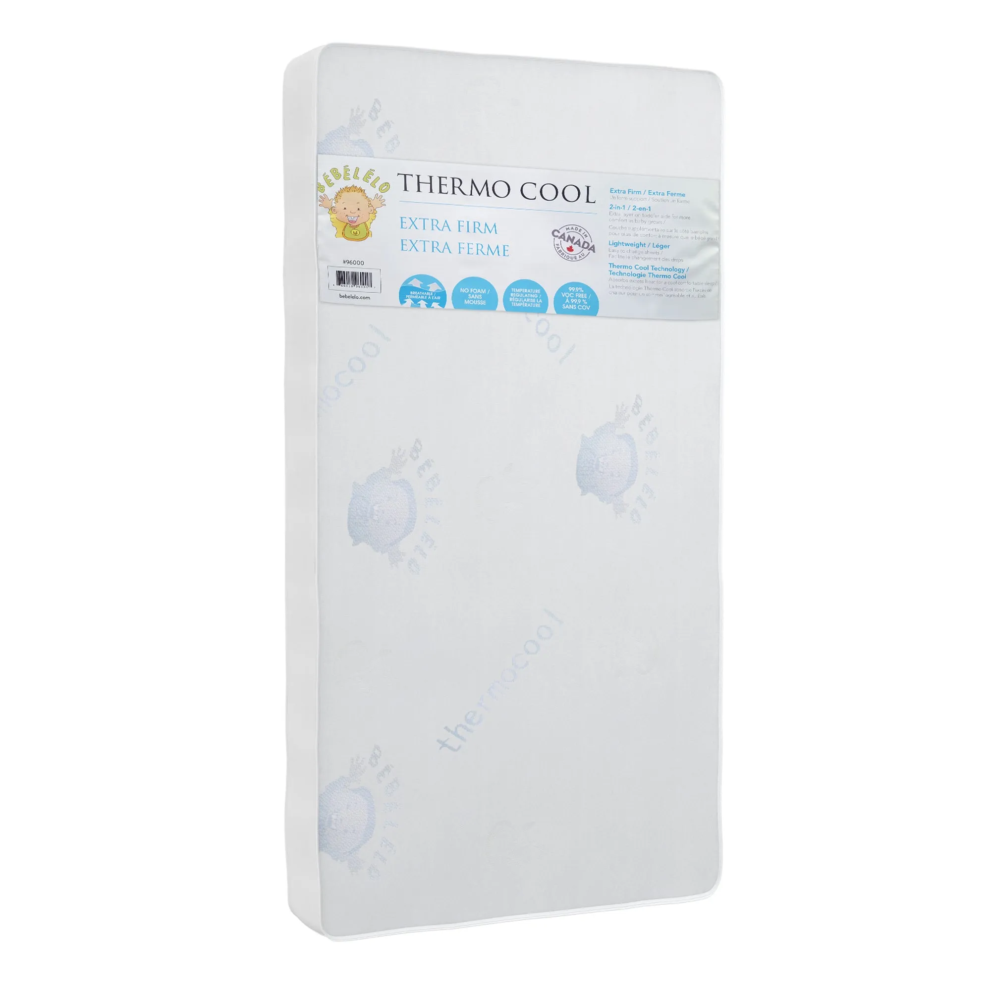Boobeyeh thermo cool baby crib mattress - cooling, breathable, for infants