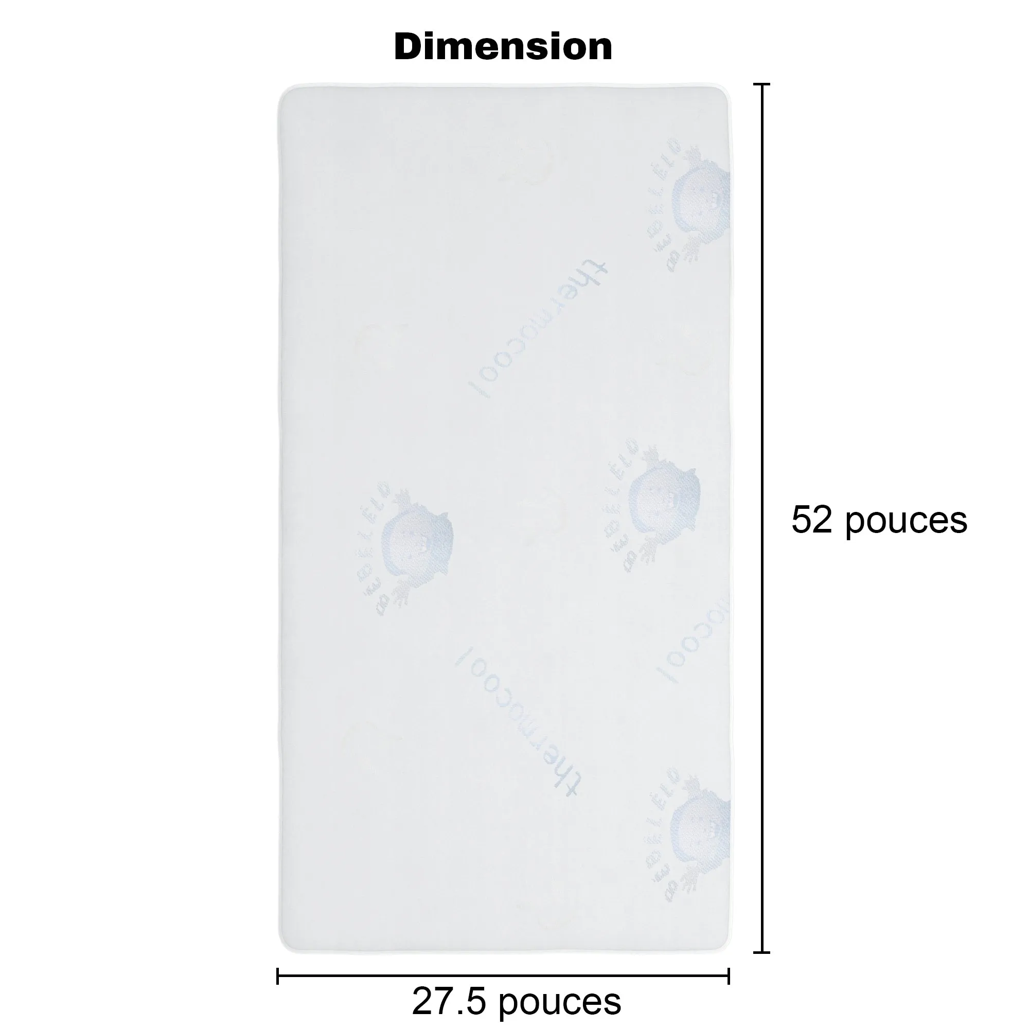Boobeyeh thermo cool baby crib mattress - cooling, breathable, for infants