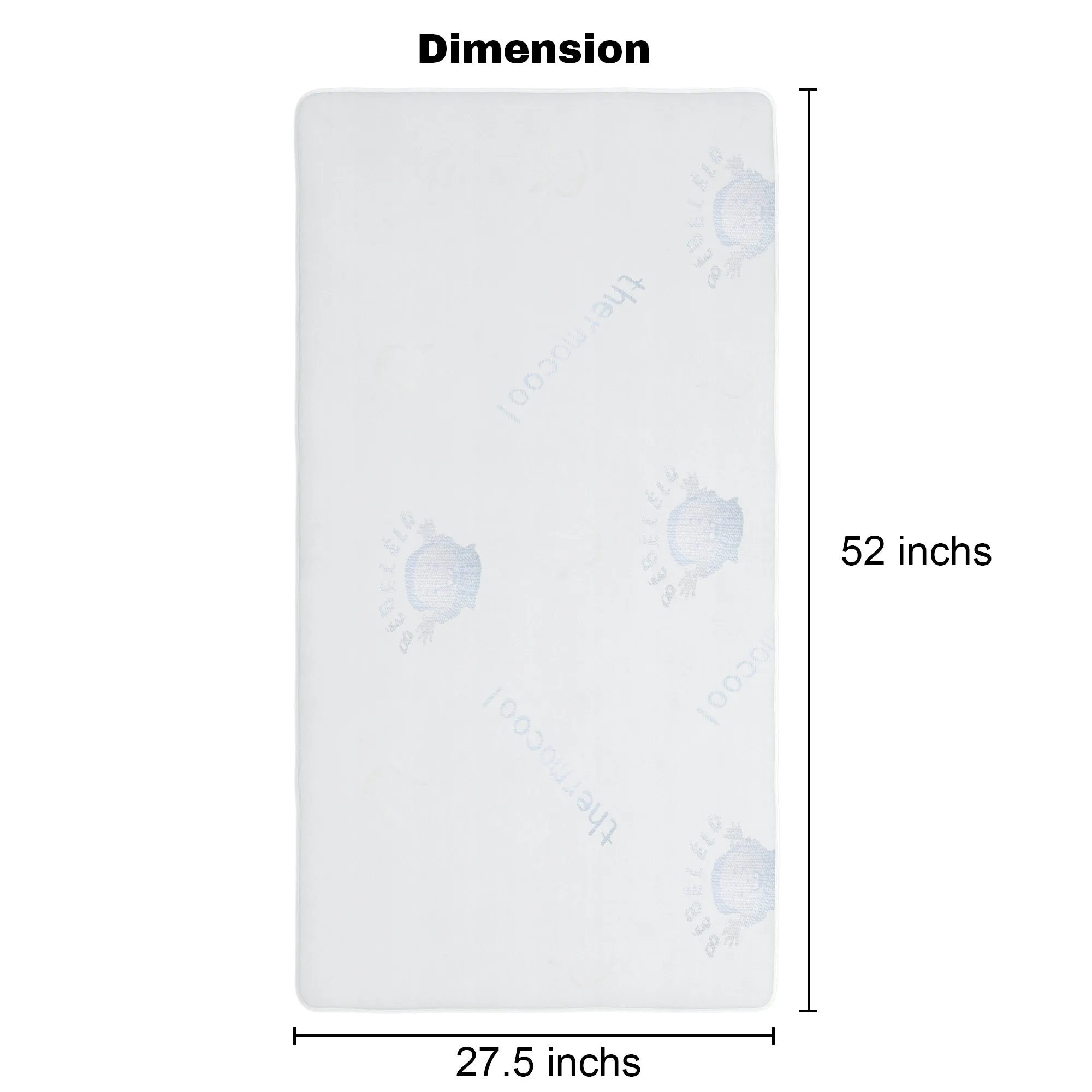 Boobeyeh thermo cool baby crib mattress - cooling, breathable, for infants