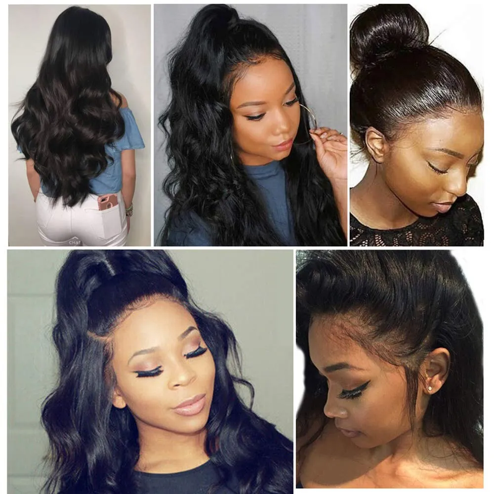 Breathable 360 Lace Front Wigs Body Wave Human Virgin Hair Skin Melt Well Lace Wigs