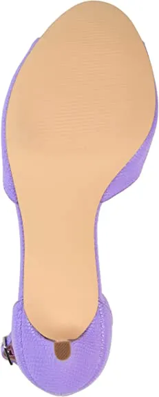 Brinley Co. Womens Open-toe Ankle Strap Pump Purple, 8 Regular US