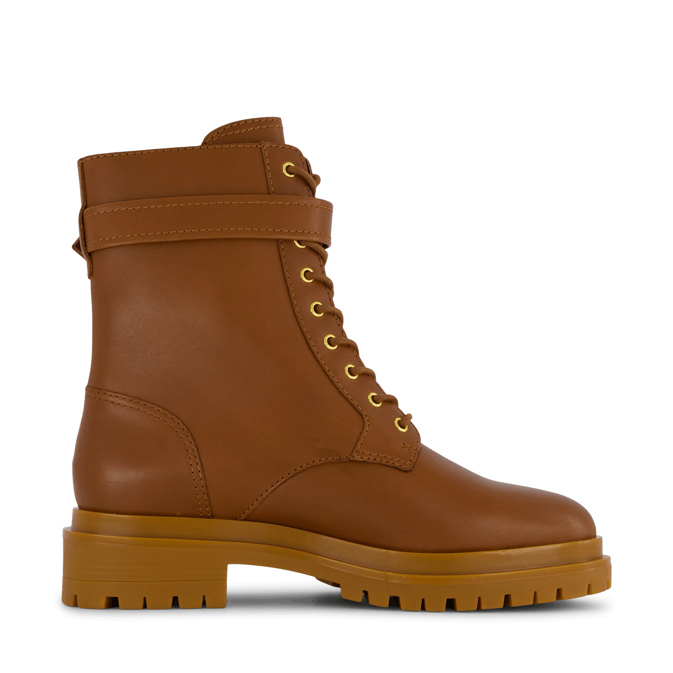 Cammie Burnished Leather Boot Deep Saddle Tan
