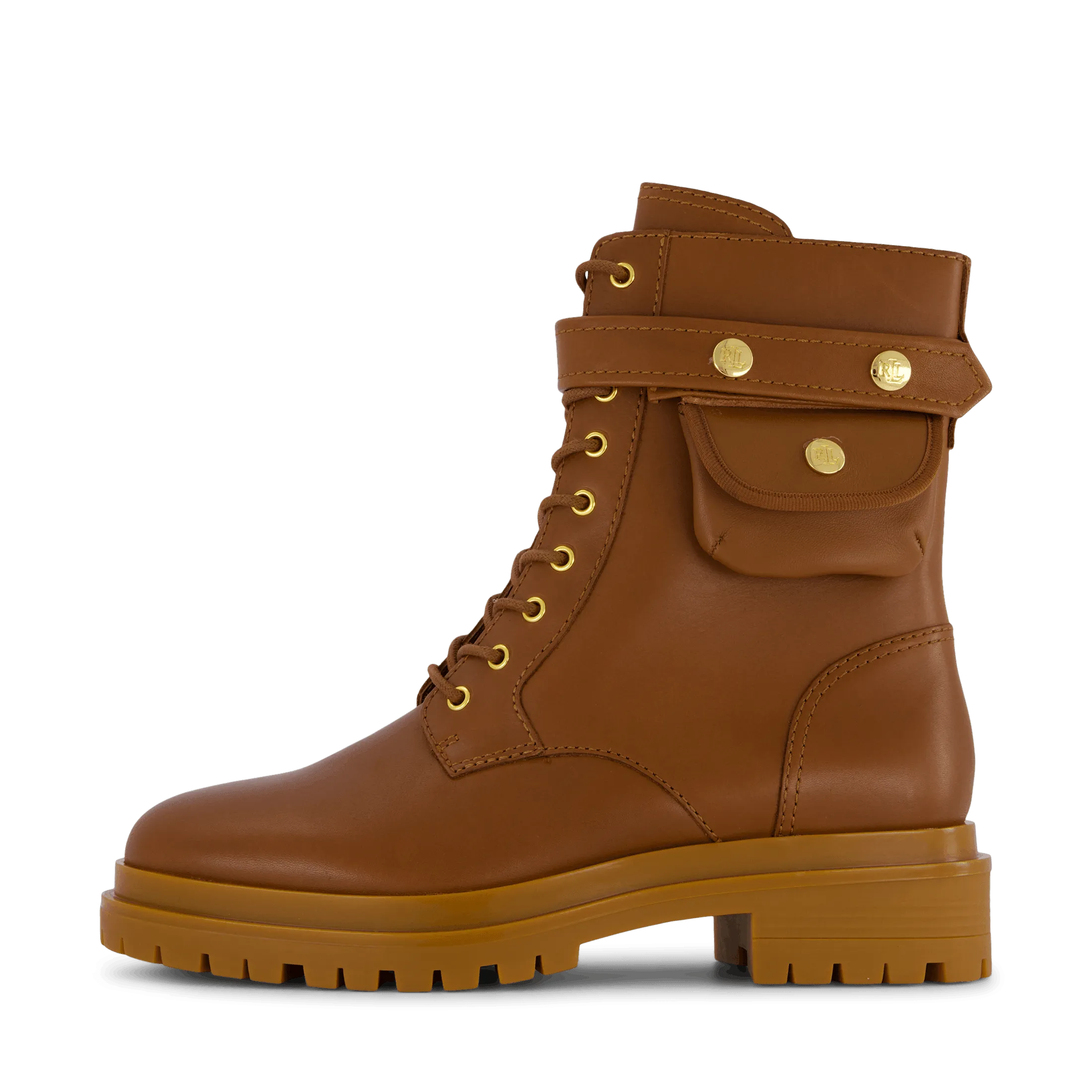 Cammie Burnished Leather Boot Deep Saddle Tan