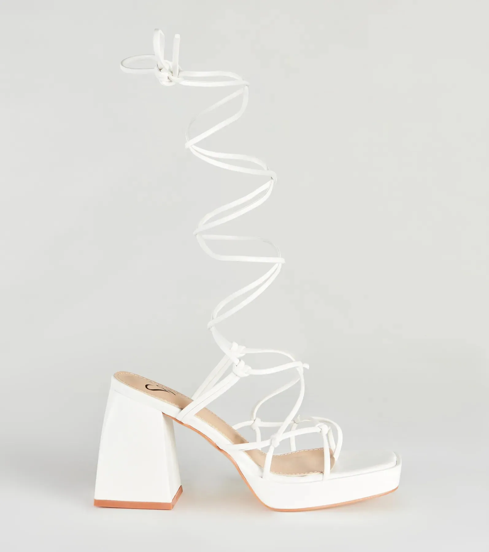 Chic Strut Lace-Up Platform Block Heels