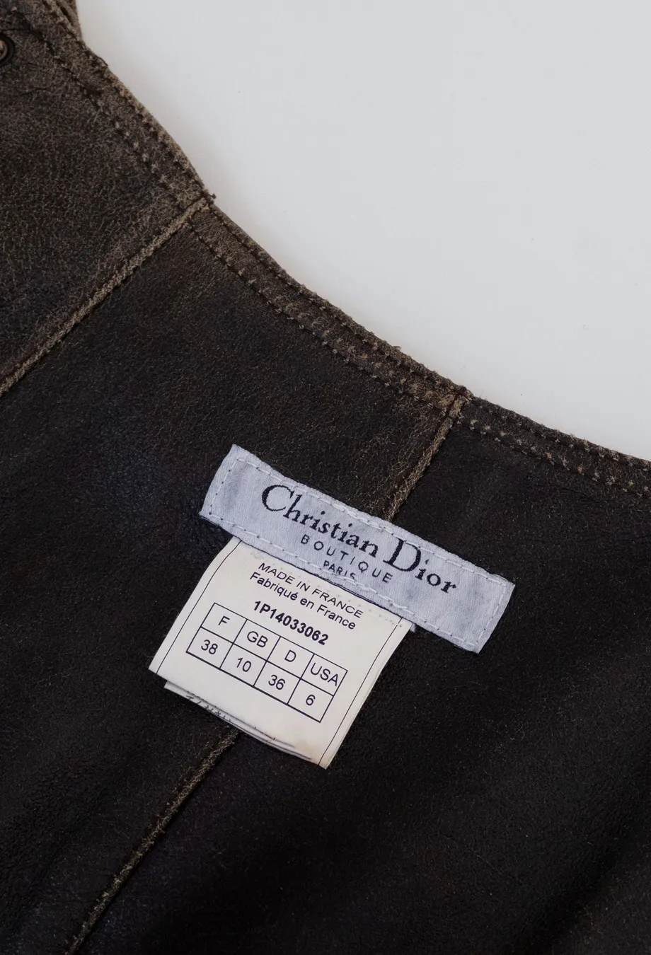 Christian Dior x Galliano 2001 Cowboy Leather Skirt