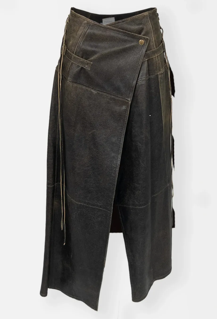 Christian Dior x Galliano 2001 Cowboy Leather Skirt