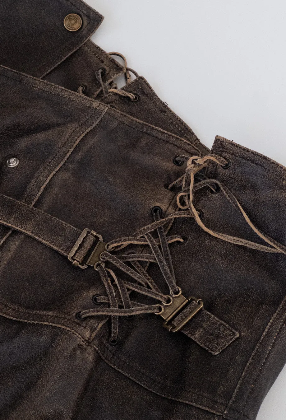 Christian Dior x Galliano 2001 Cowboy Leather Skirt
