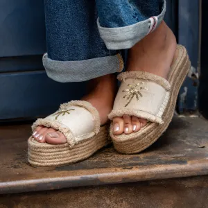 Copacabana Sandals Natural Platforms