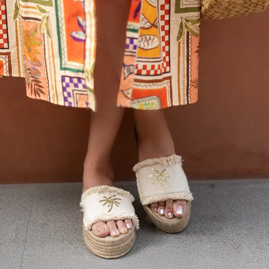 Copacabana Sandals Natural Platforms