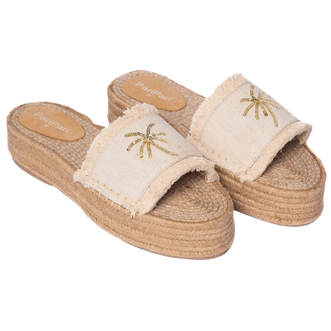 Copacabana Sandals Natural Platforms