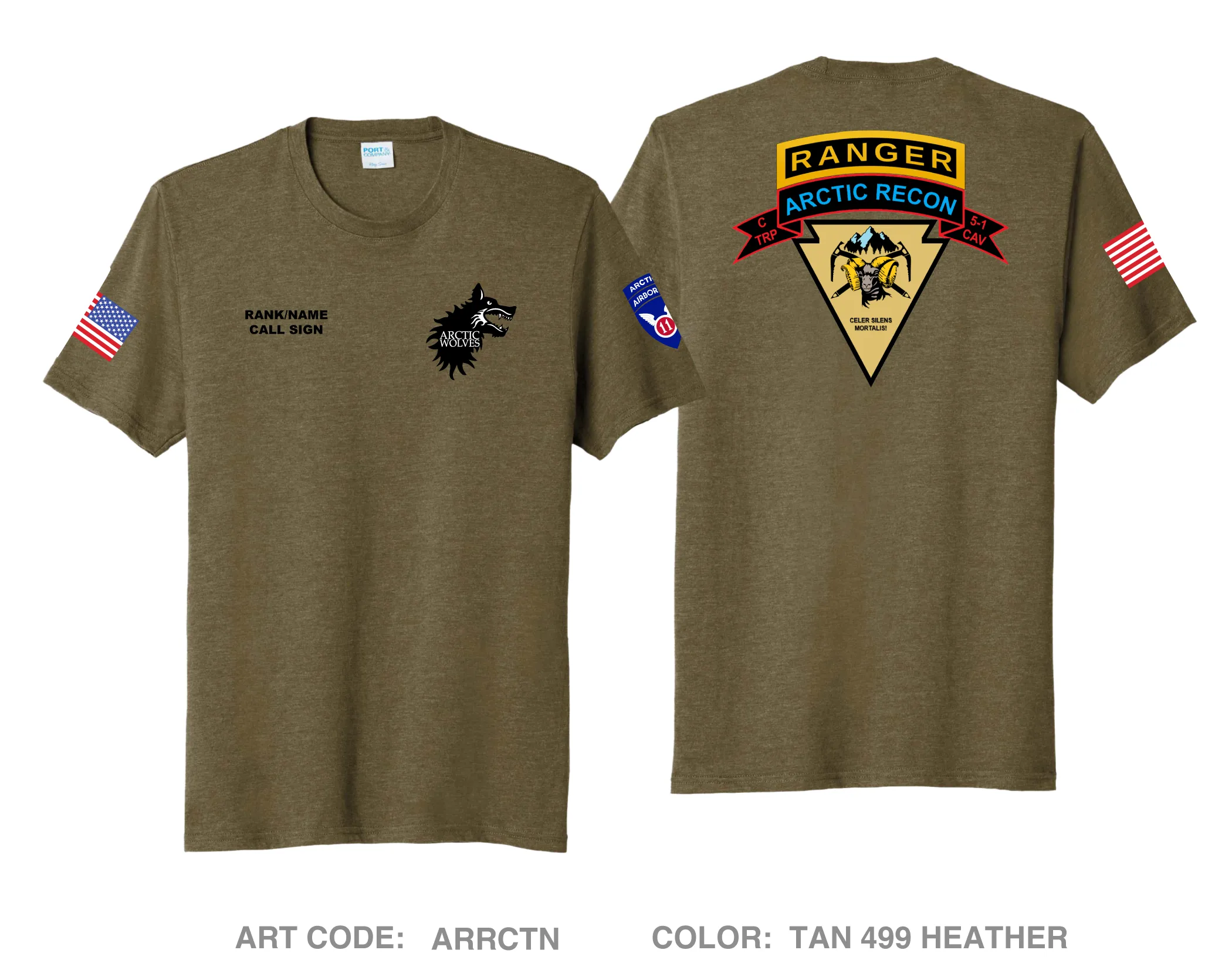 CUSTOM C-TROOP, 5-1 CAV Comfort Unisex Triblend SS Tee - ARRCTN
