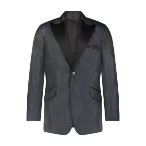 Custom Circle Jacquard Formal Jacket - Black