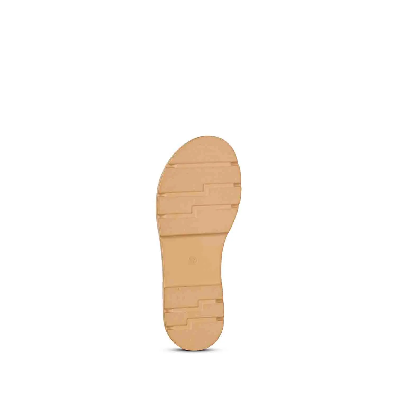 Dalia Gold Leather Flat Sandals
