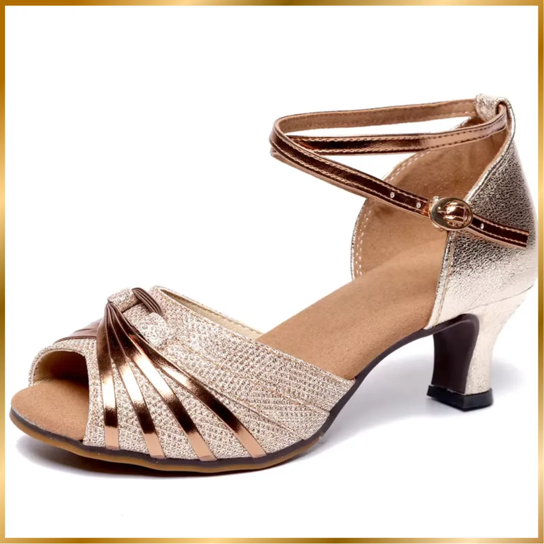 Dance Golden Kitten Heels