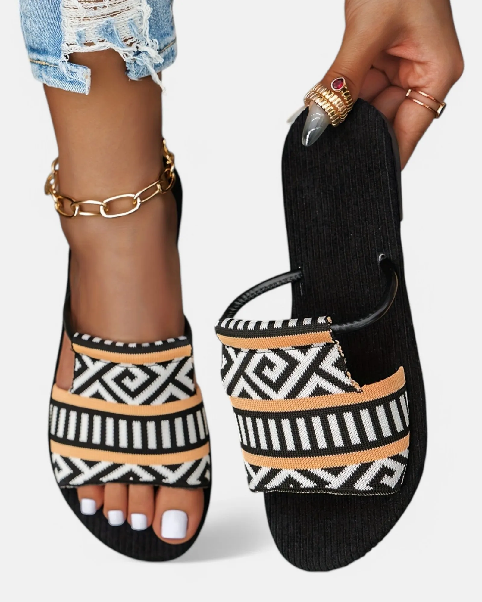 Emma – Bohemian Slide Sandals for Effortless Style