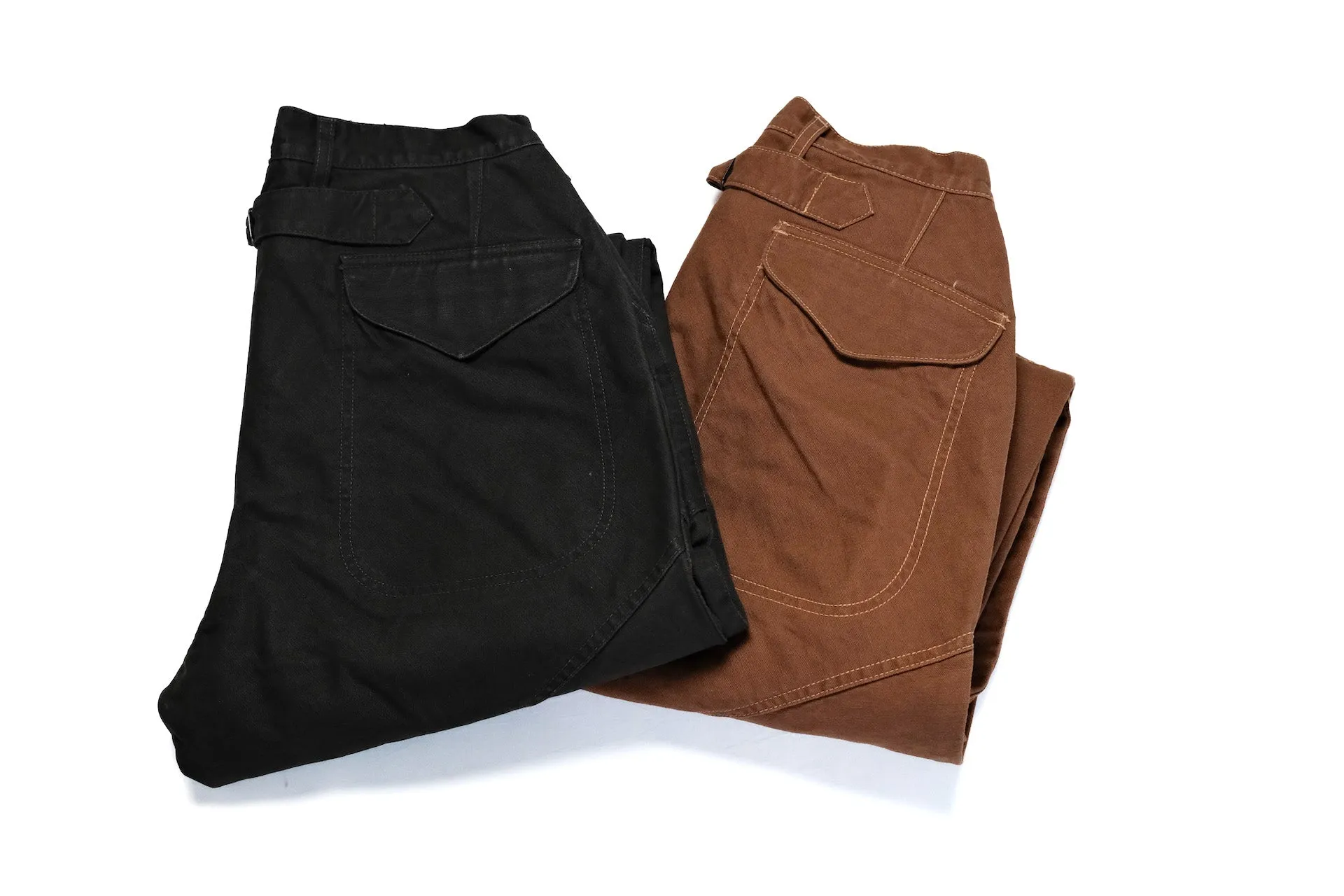 Freewheelers "Faller" Duck Canvas Trousers (Brown)