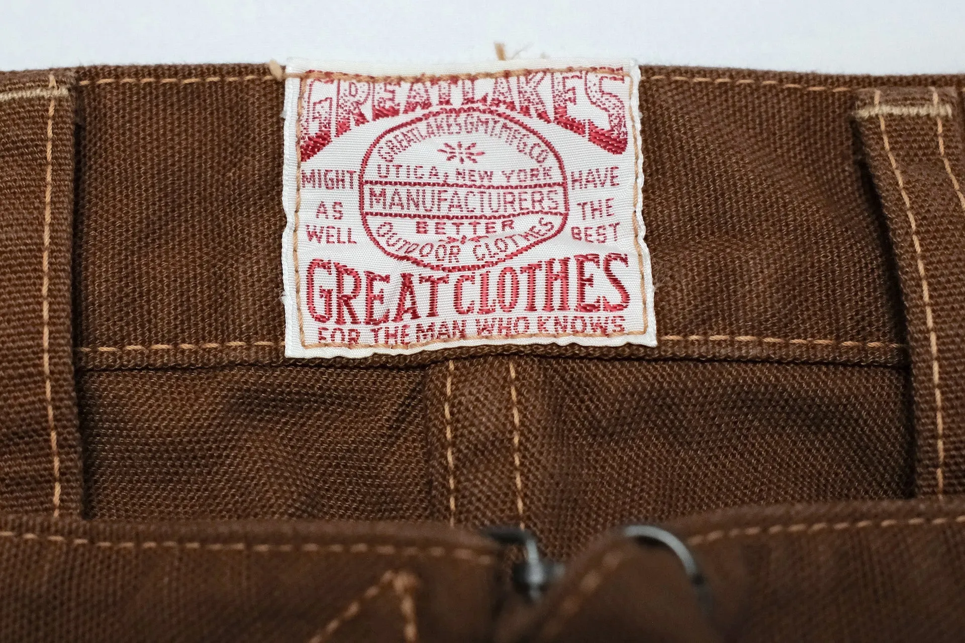 Freewheelers "Faller" Duck Canvas Trousers (Brown)