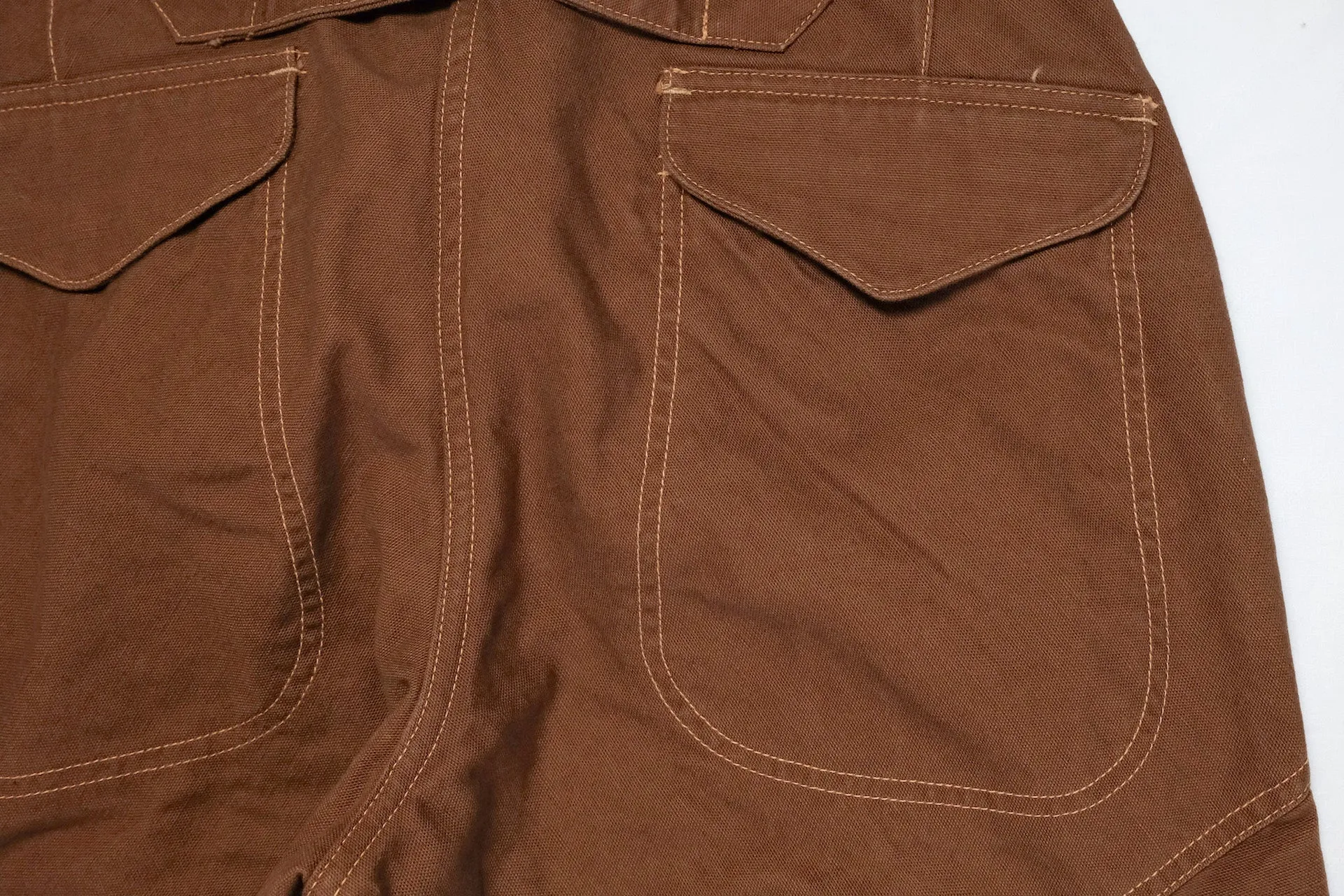 Freewheelers "Faller" Duck Canvas Trousers (Brown)