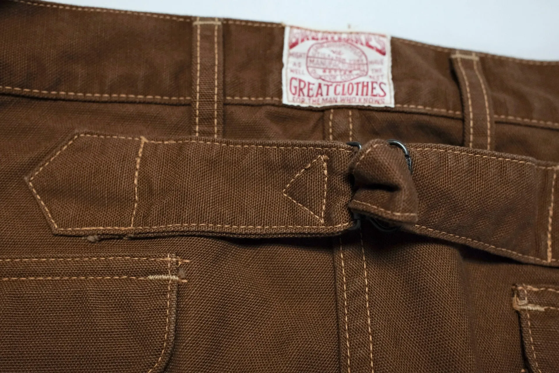 Freewheelers "Faller" Duck Canvas Trousers (Brown)