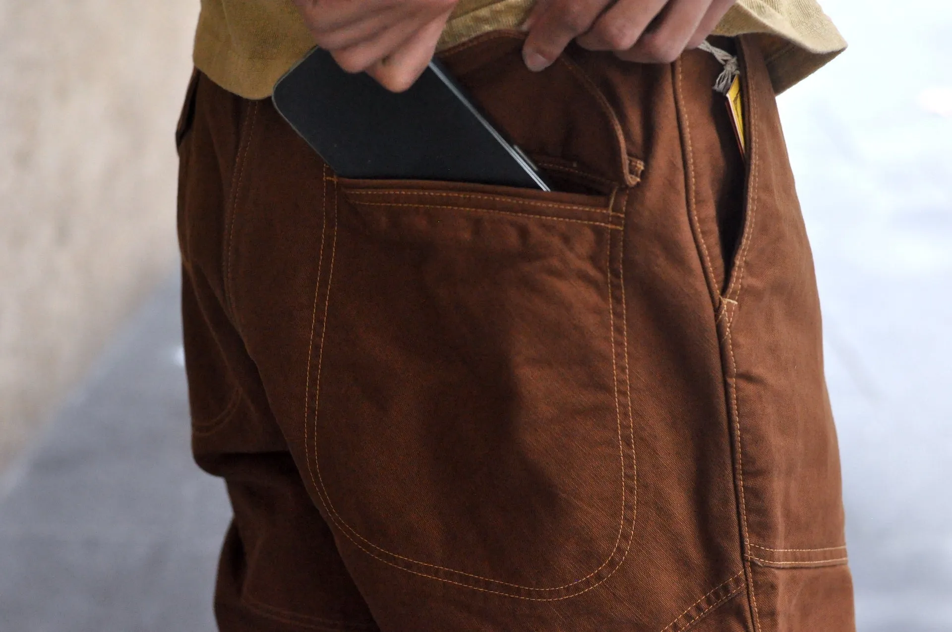 Freewheelers "Faller" Duck Canvas Trousers (Brown)