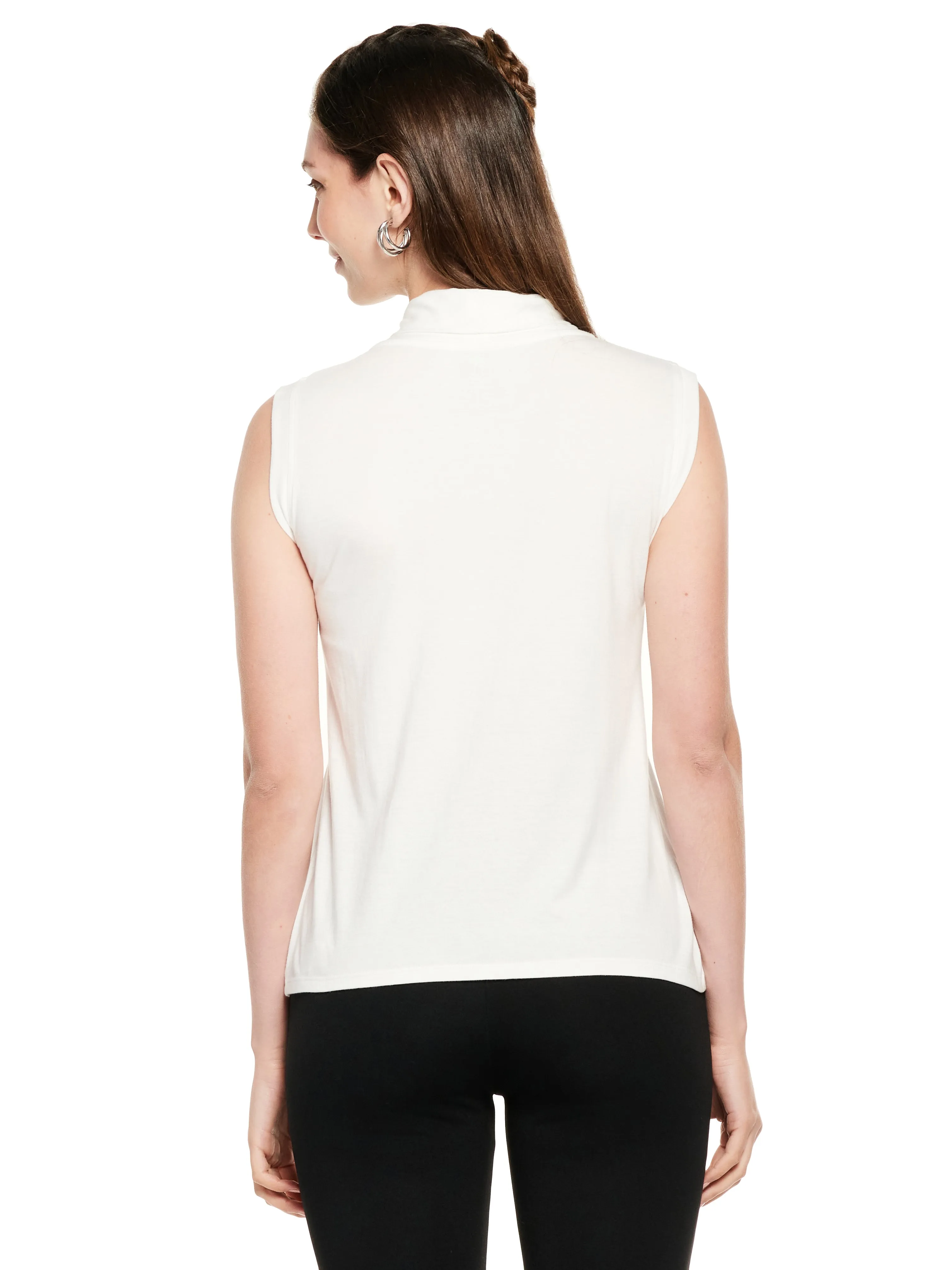 Front Tie Cotton Slub Top (Off White)