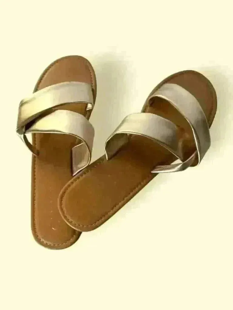 Golden Wrap Slip Ons