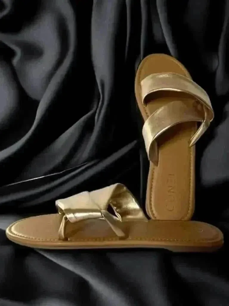 Golden Wrap Slip Ons