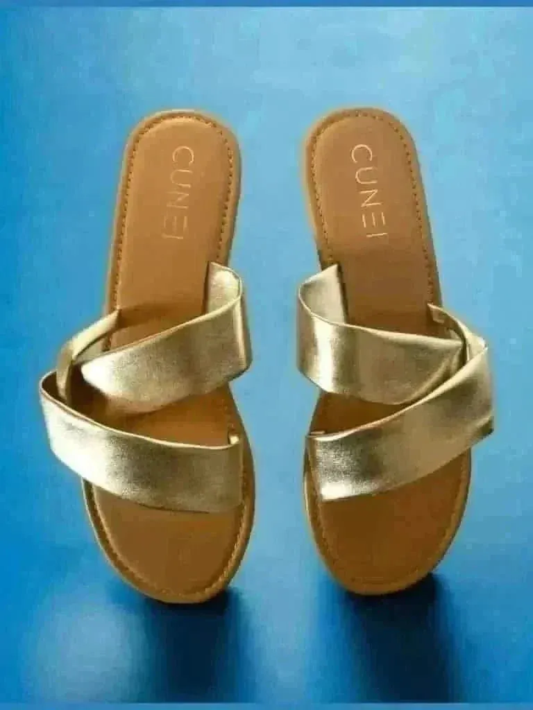 Golden Wrap Slip Ons