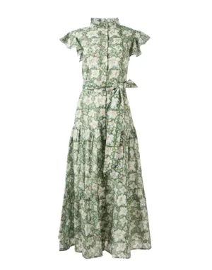 Green Floral Print Dress