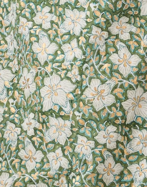 Green Floral Print Dress